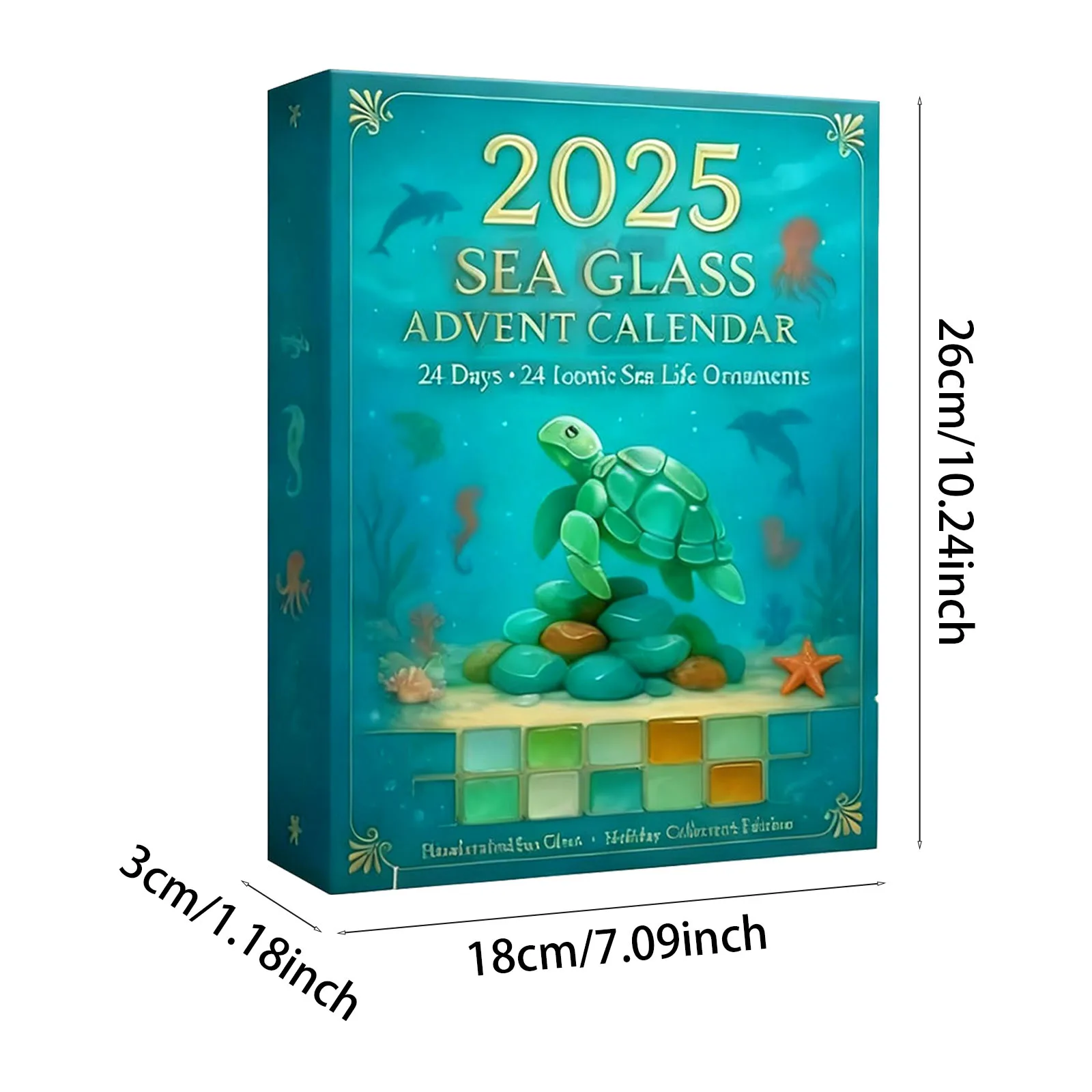 Classroom Timers Quiet Sea Glass Advent Calendar · Ocean Advent Calendar，containing 24 Digital Countdown Timer with Remote