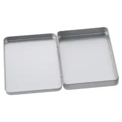 1/2PCS Metal Rectangular Storage Box Metal Empty Container with Lid Iron Watercolor Jewelry Pills Candy Storage Box