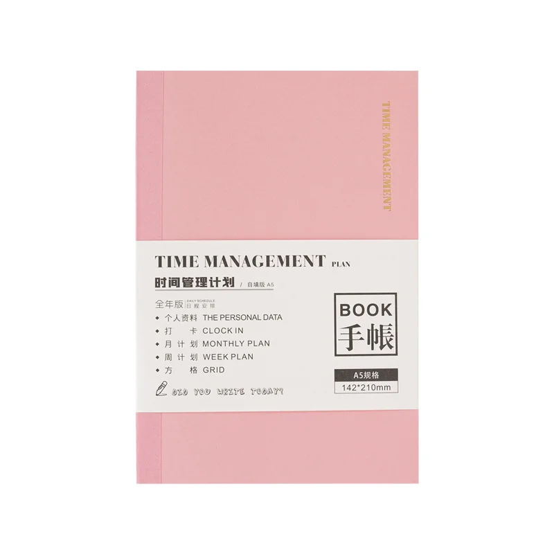 A5 A6 Notebook Time Management Weekly Monthly Planner Agenda Daily Journal Travel Journal Note Stationery Office Supplies