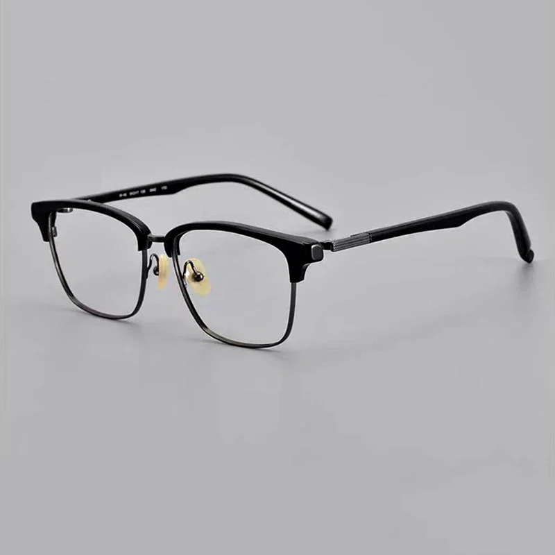 

Acetate Titanium Square Myopia Glasses Frames Men High-quality Half Frame Women Fashion Optical Reading Prescription Eyeglasses