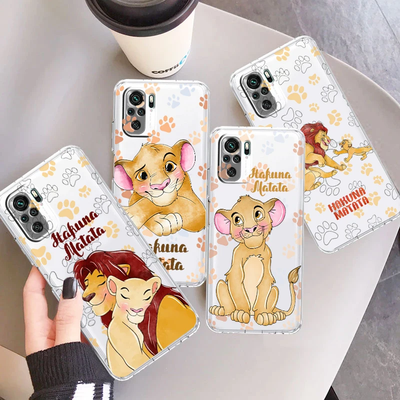 The Lion King For Xiaomi Redmi Note 12 11 11T 10 9 8 7 6 5 4 Pro 5G 4G Silicone TPU Transparent Soft Phone Case Coque Capa Cover