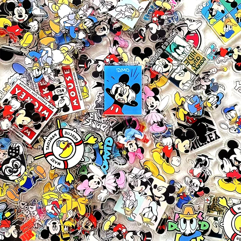 100/300/500g Mickey Mouse 4CM DIY Accessorie Acrylic Sheet  Refrigerator Minnie Mouse Lovely Magnet Pendant Material Brooch Gift