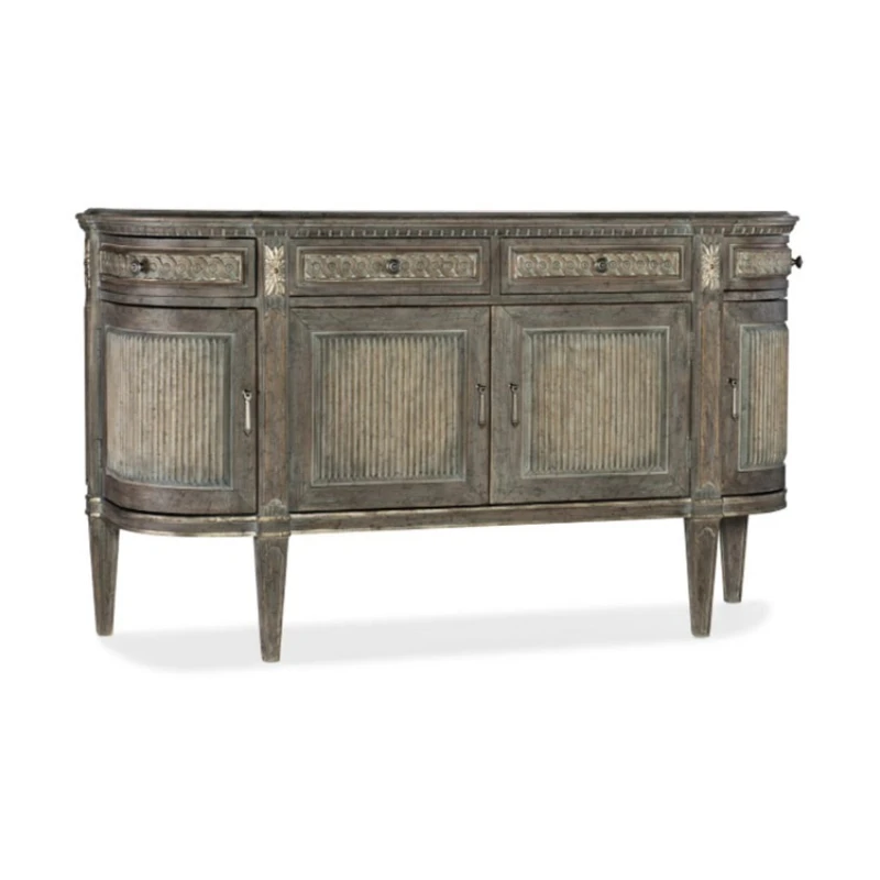 American solid wood carving flower decorative cabinet foyer porch cabinet retro dining side locker classic all solid wood old