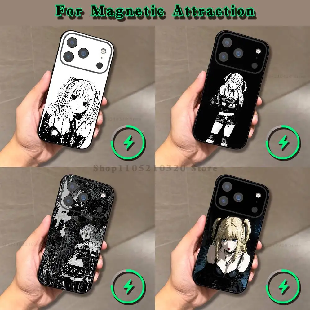 Misa D-Death N-Note Phone Case For iPhone 17,16,15,14,13,12,11,Pro,Max,Plus,Mini,SE4,E Magnetic Magsafe Wireless Charging