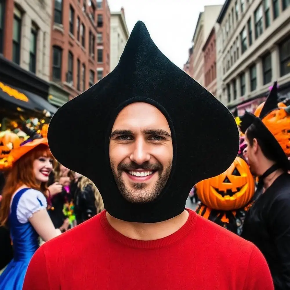 

Warm Creative Spades A Hat Soft Funny Roleplaying Photo Cap Elastic Unisex Halloween Hat Party Costume Accessories