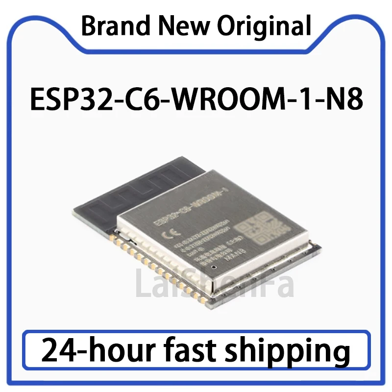 1PCS ESP32-C6-WROOM-1-N8 2.4GHz Wi Fi 6 Bluetooth 5 Module Original Stock