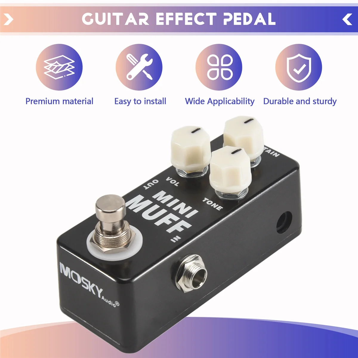 L67A Pro MOSKY Mini Muff Fuzz Distortion effectpedaal voor elektrische gitaar