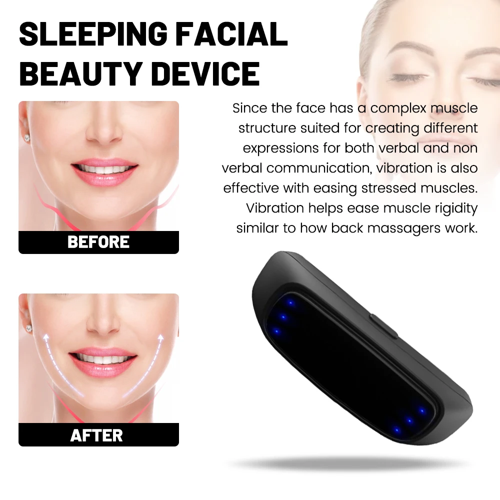 EMS V-Face Beauty Device Intelligent Electric V Shaping Massager To Removing Double Chin Sleeping Beauty Device Slim Face Tool