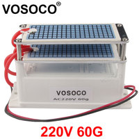 VOSOCO 220V Ozone Generator 60g/h Ozonizer Purifier Air Cleaner Sterilizer Treatment Formaldehyde Removal DIY replacement parts