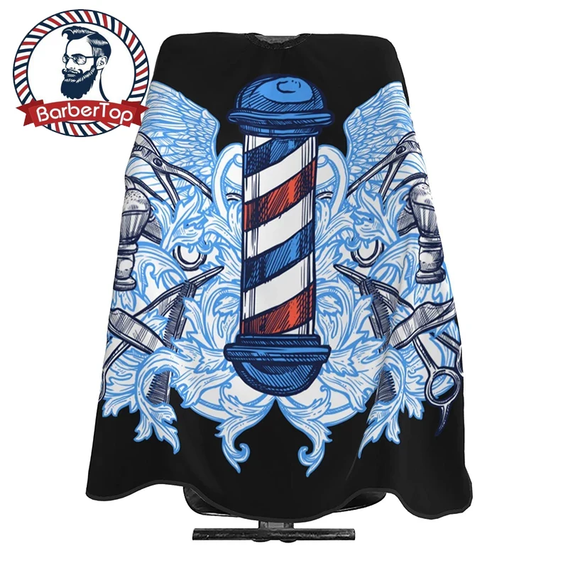 Barber Blue Haircut Cloth Hairdresser Apron Hair Cut Cape Hairdress Gown Hairdressing Coat Barbershop Salon Accessory