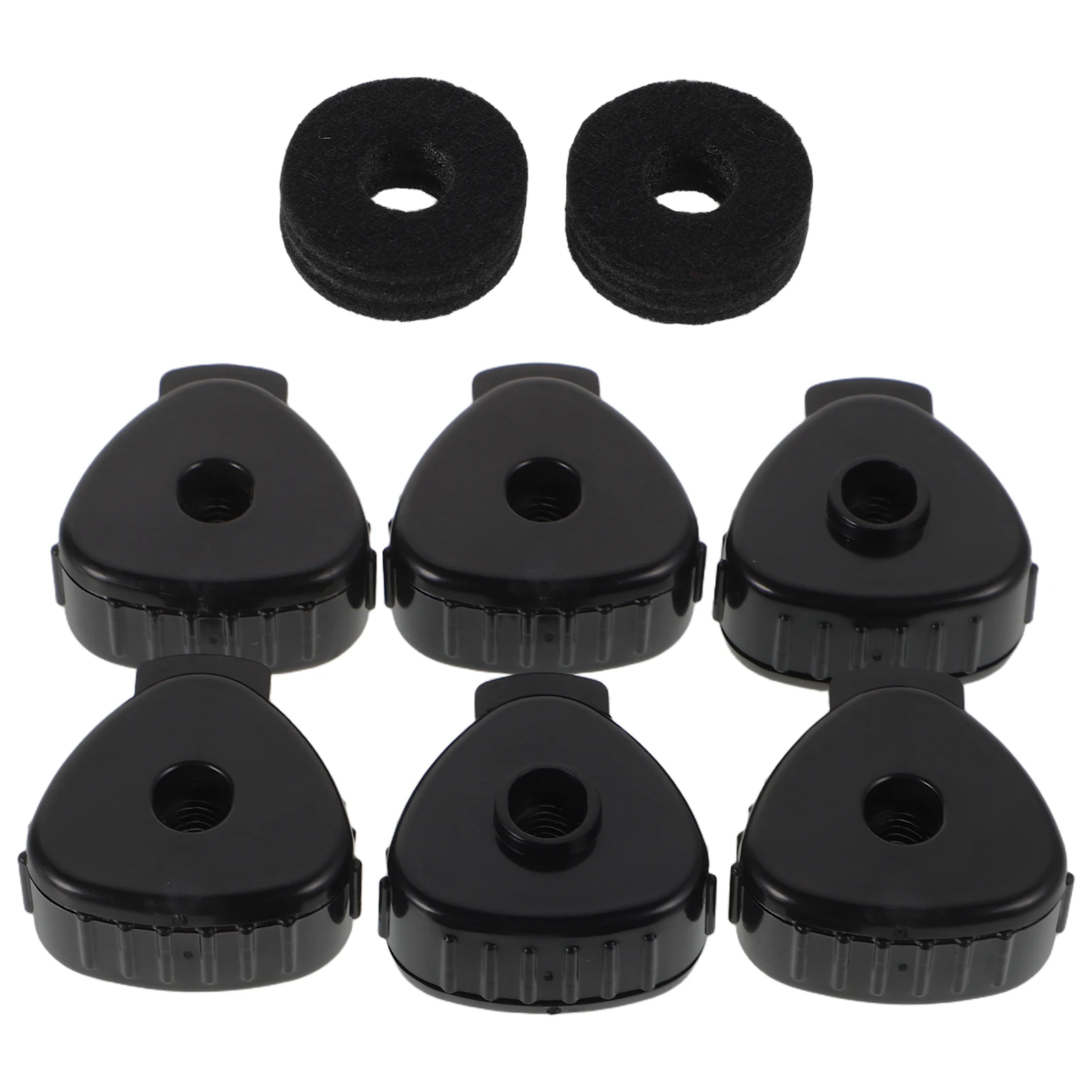 

6pcs Clamp Quick Release Cap Black Plastic Plastic Cymbal Accessories Nuts Mate Toppers Drum Set Accessories Cymbal Clamp