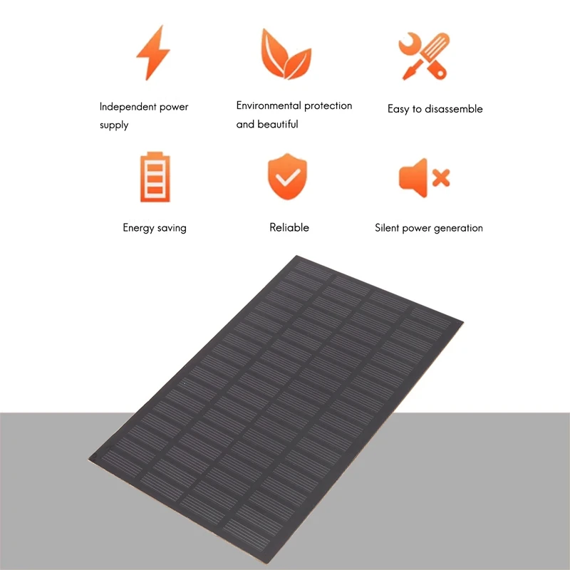 High Quality 18V 2.5W Polycrystalline Stored Energy Power Solar Panel Module System Solar Cells Charger 19.4 X 12 X 0.3cm