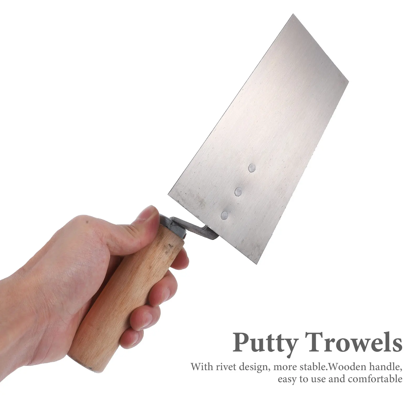 

4Pcs Putty Trowel Set Masonry Trowels Wooden Handle Rust Resistant High Performance Stainless Steel Blades Drywall Plastering