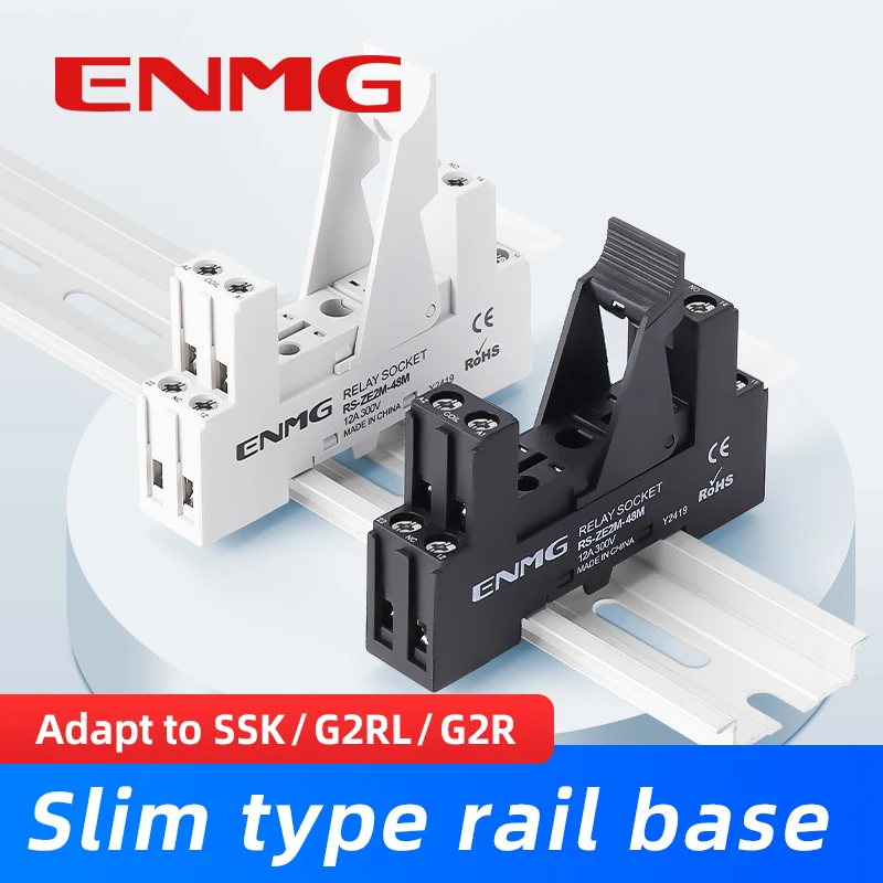 Ультратонкая-база-реле-на-din-рейку-rs-ze2m-35m-5-8pin-для-реле-ssk-g2rl-g2r-черная-промышленная-электрическая-35-мм