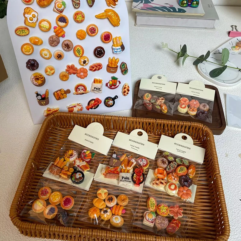 مجموعة مغناطيس الخبز الأمريكي الممتاز 1/5/6/12 قطعة؛ ملصقات ثلاجة طعام صغيرة من الراتنج لديكور المنزل