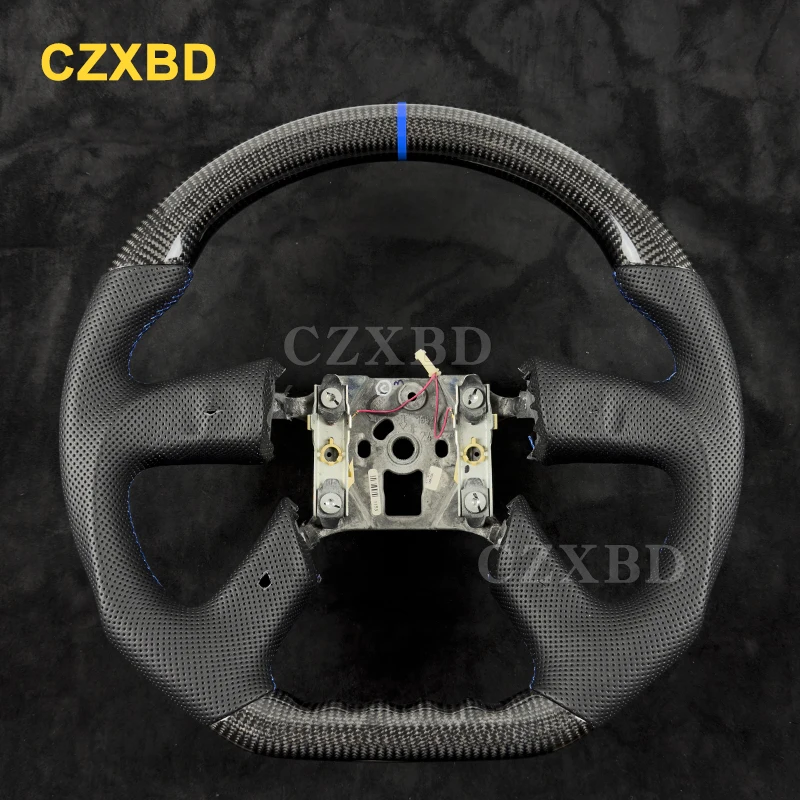 

Подходит для Hummer H2, руль из настоящего углеродного волокна, высококачественное кожаное спортивное колесо по индивидуальному заказу