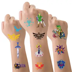 Game The Legend Baby Zelda Cartoon Tattoo Stickers Children Stitch Water Transfer Disposable Tattoo Stickers Toys Kawaii Gift