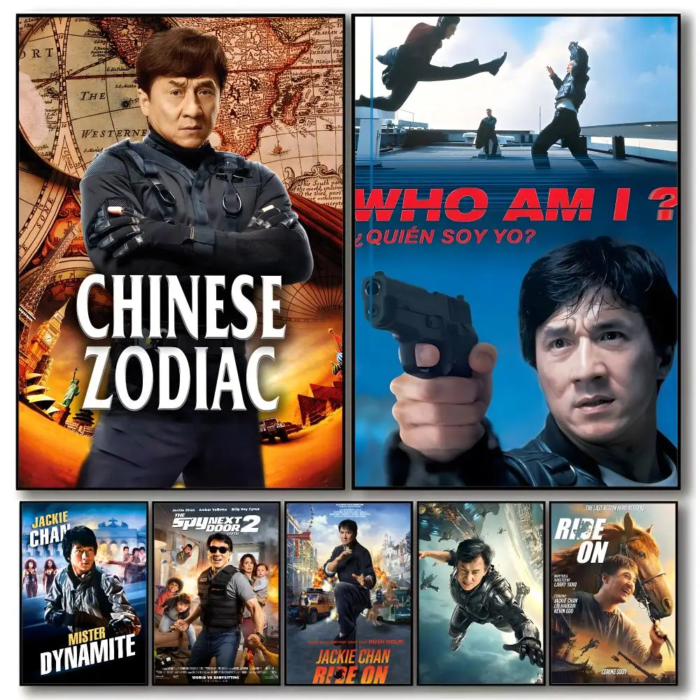 Vintage poster Jackie Chan Movies Poster Poster Aesthetic Dorm & Bedroom Wall Art Decor