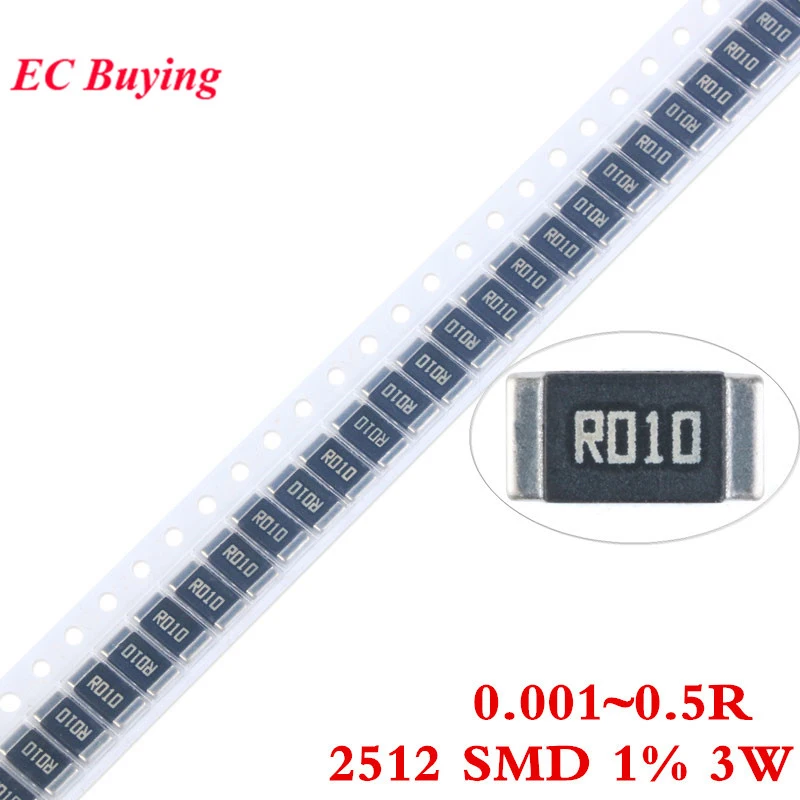 

10pcs 2512 SMD Alloy Resistor Chip 3W 1% 0.001R 0.01R 0.012R 0.03R 0.05R 0.06R 0.1R 0.2R 0.22R 0.3R 0.33R 0.5R Ohm