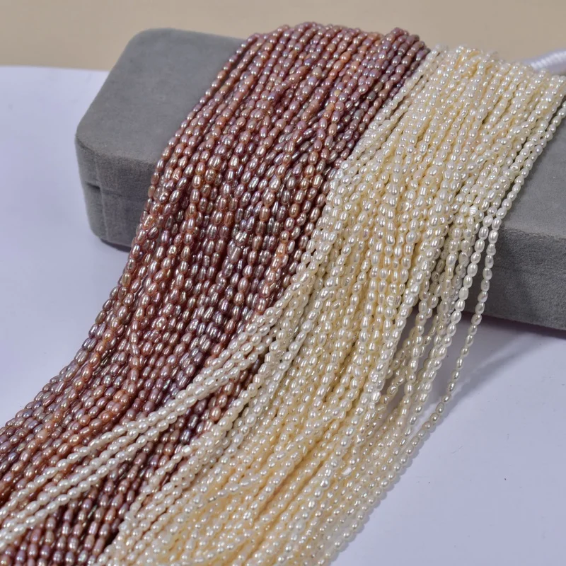 

Genuine pearls are extremely fine2-2.5mmNatural Freshwater Small Pearl Strong Luster Semi-finished Loose Beads Necklace Pearl Wh