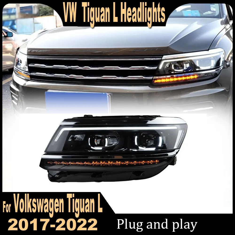 

Car Front Lamp for VW Tiguan Headlights 2017 2018 2019 2020 2021 Tiguan LED Hid Head Lamp Angel Eye Bi Xenon Beam Accessories