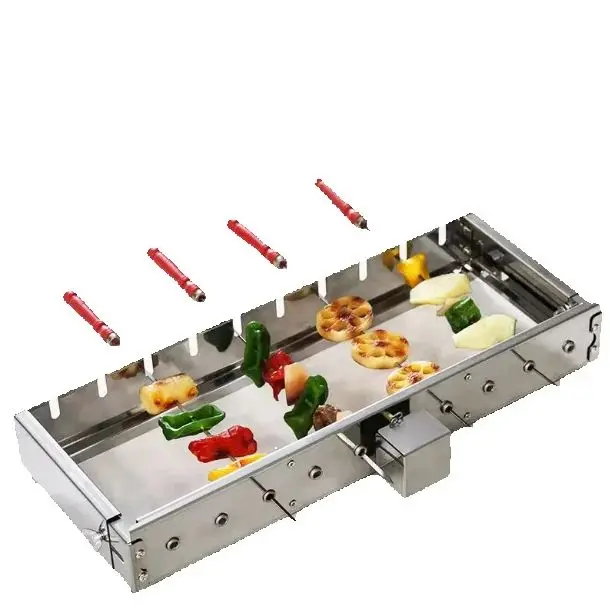 

Grilled Incense Fully Automatic Barbecue Flip Adjustable Width Barbecue String Machine 5V Can Connect to Power Bank