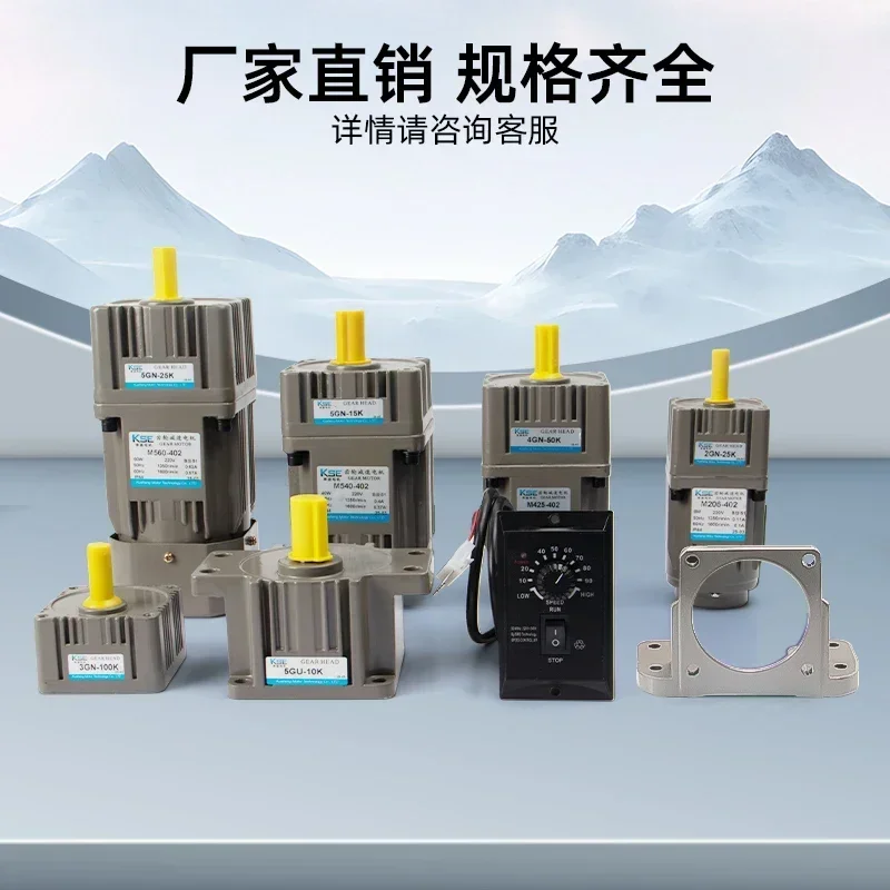 TAO 6-300W conveyor belt integrated single-phase 220V adjustable AC gear variable speed motor