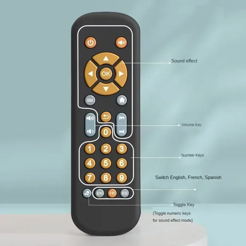 Juguetes de Control remoto de TV de simulación infantil con música y luz, juguete Musical para bebé, juguetes sensoriales remotos para chico de 1, 2 y 3 años