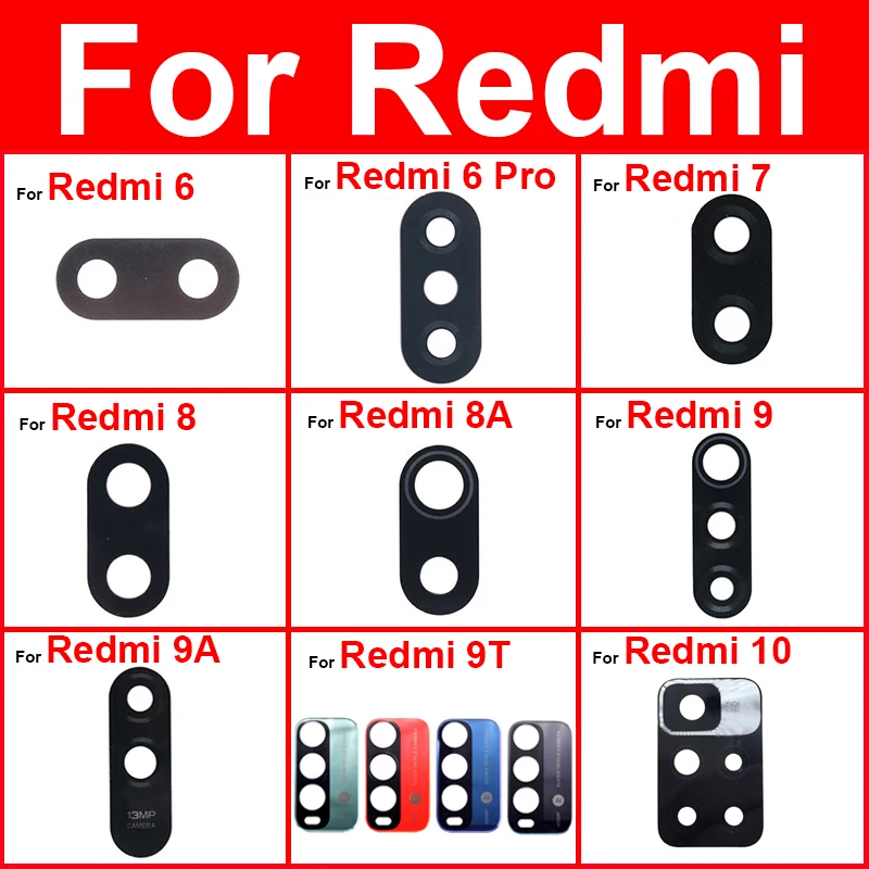 

Стеклянная линза задней камеры с наклейкой для Xiaomi Redmi 10 9 8 7 6 Pro 9T 9C 9A 8A 7A 6A Стеклянная линза задней камеры с клейкой лентой