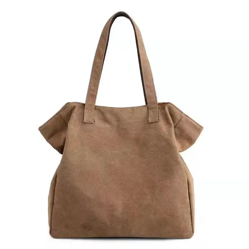 2024 New Versatile Casual Simple Handbag Commuter Large Capacity Fashion Canvas One Shoulder Tote Bag