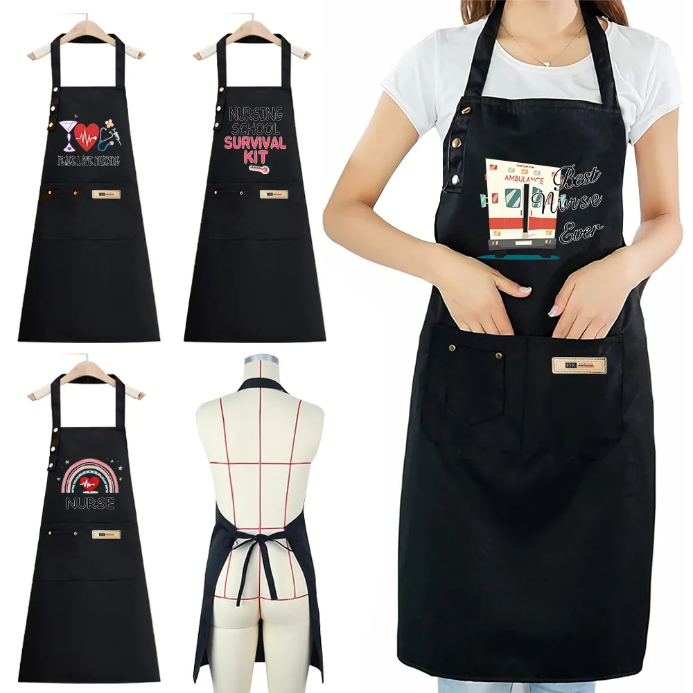 Premium Adjustable Apron Waterproof, Oil-Proof ,Multiple Pockets& Comfortable for All Cooking Enthusiasts Nurse Serise