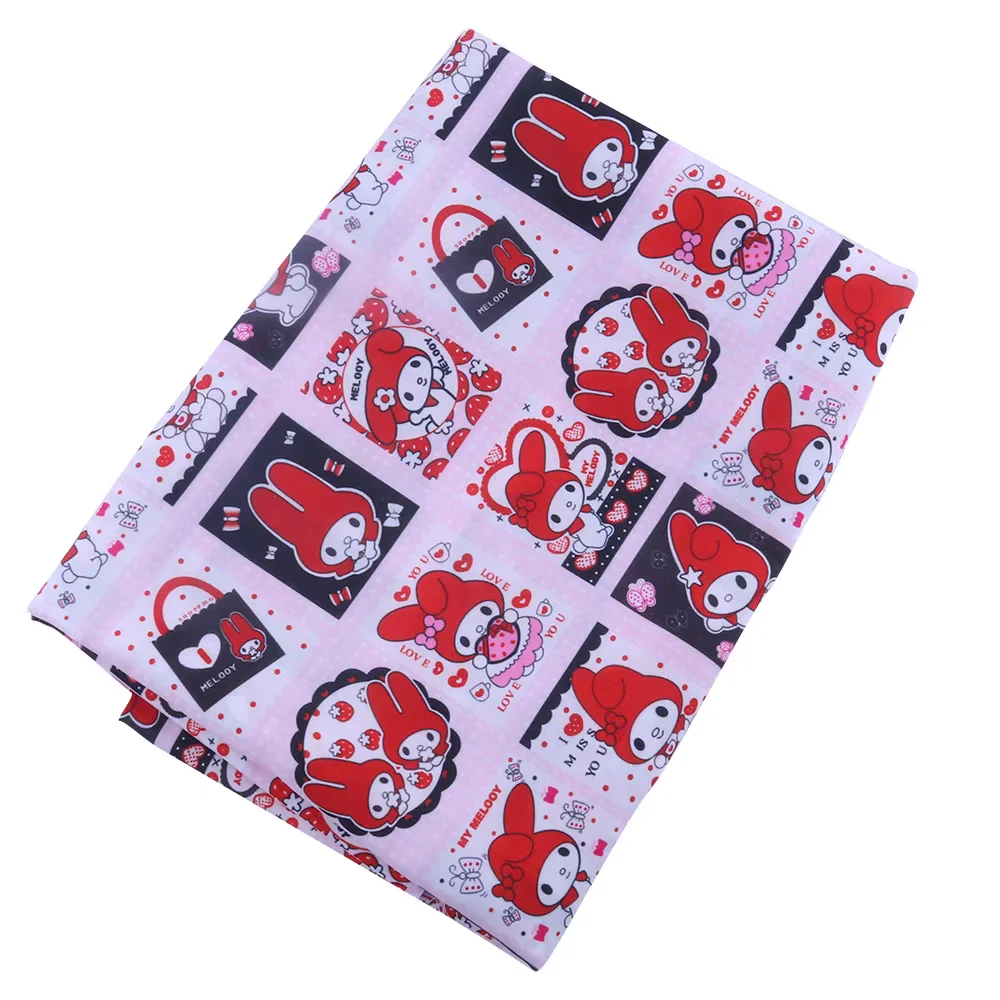 Sanrio My Melody Polyester Cotton Fabric For Sew Clothes Dress Decor DIY Patchwork Quilting Material