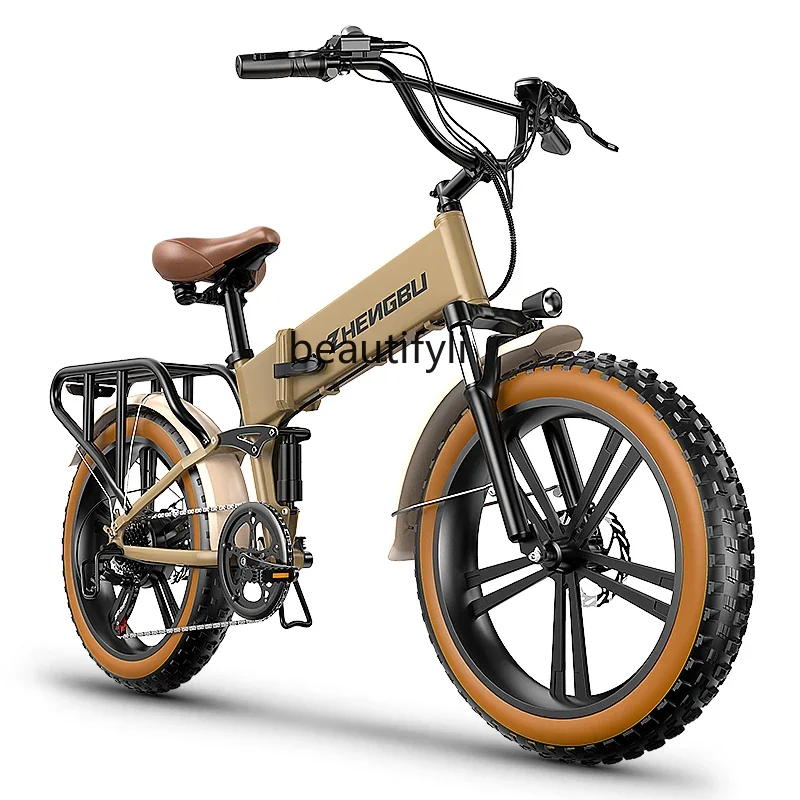 Fat tire electric vehicle bicycle lithium battery new national standard transportation off-road variable speed moped