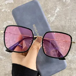 Gafas fotocromáticas cuadradas para miopía para mujer, anteojos de moda de gran tamaño, gafas de miopía clásicas con montura grande, 0 A-2022, 600