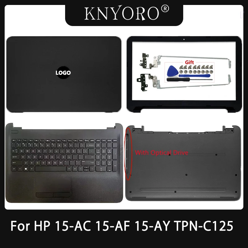 

NEW For HP 15-AC 15-AF 15-AY TPN-C125 250 255 G4 250 G5 LCD Back Cover/Front Bezel/Hinges/Palmrest/Bottom Case Black 813925-001