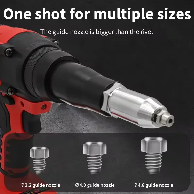 Milwaukee 4,8mm elektrická nýtovačka Akumulátorová bezkartáčová nýtovačka Automatický nýtovací nástroj s LED světlem pro 18V 20V baterii - náhled 5