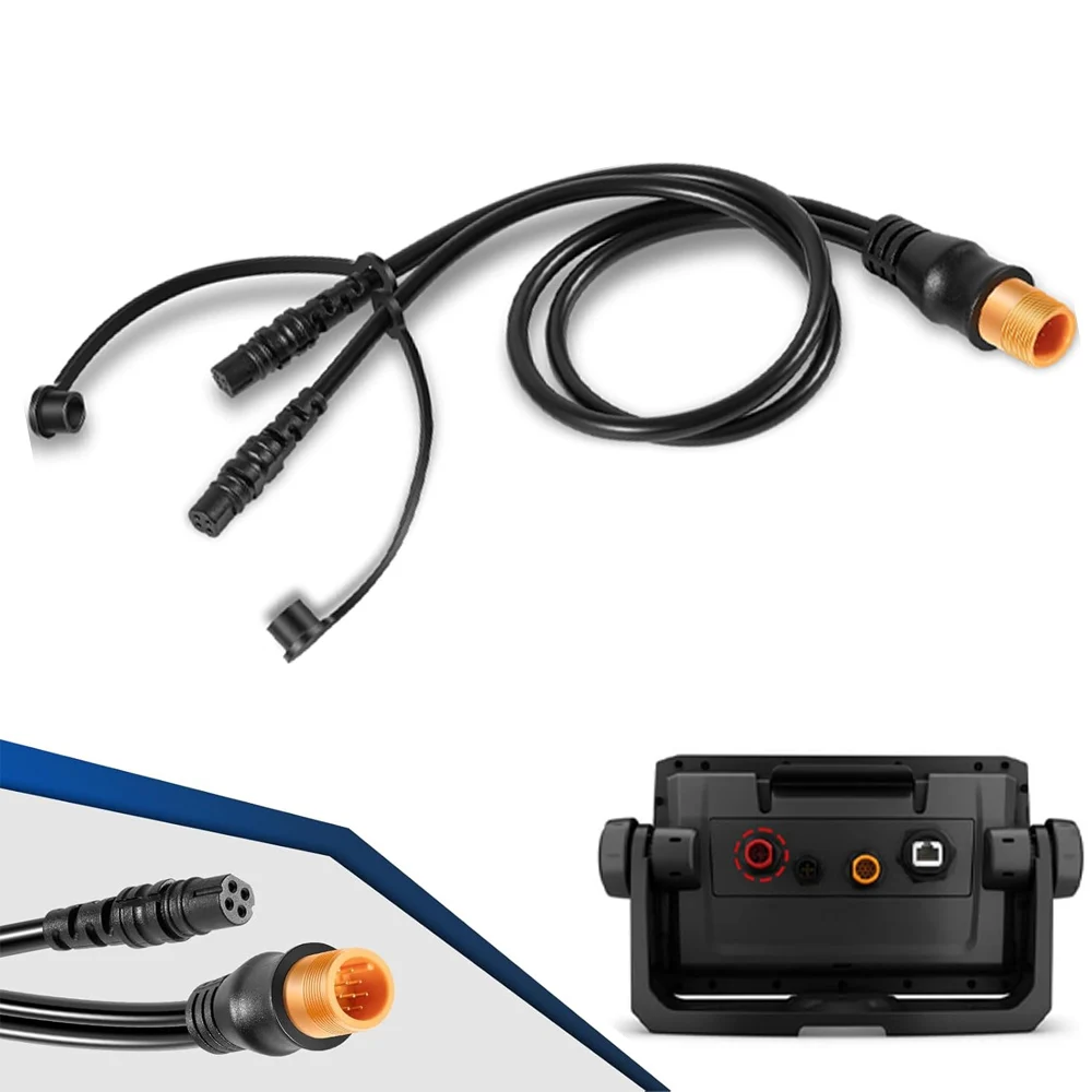 

Replacement for 010-12234-05 Transducer Y-Cable, 12-Pin to Dual 4-Pin Transducer Y-Cable Compatible with echoMAP 72sv, 73sv,74sv