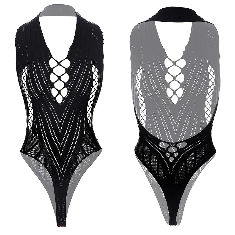 

Прозрачное кружевное короткое платье с открытой спиной, нижнее белье с лямкой на шее, сексуальные женские пижамы, ночная рубашка, вечерние клубные мини-платья