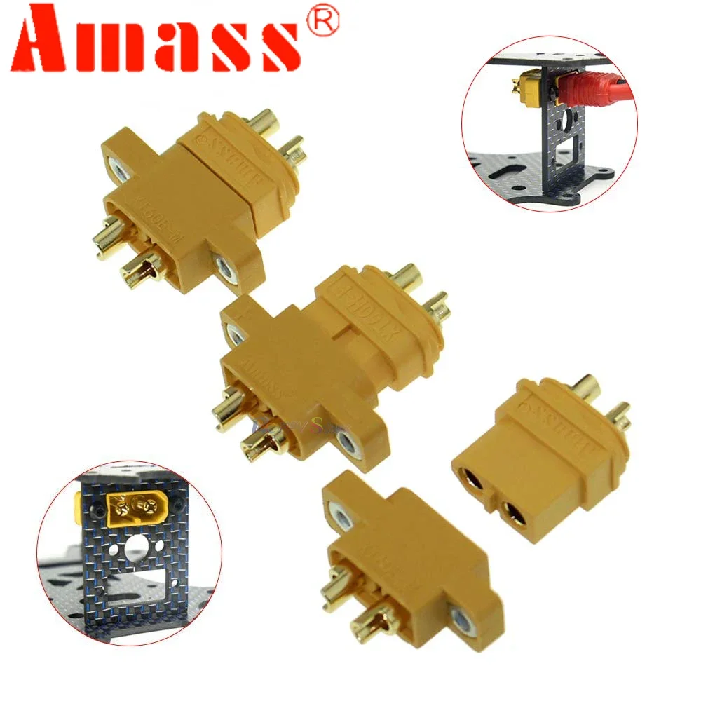 AMASS Connector Plug XT60E-M Mountable XT60 Male Plug Connector For RC Parts 2pcs/5pcs/10pcs