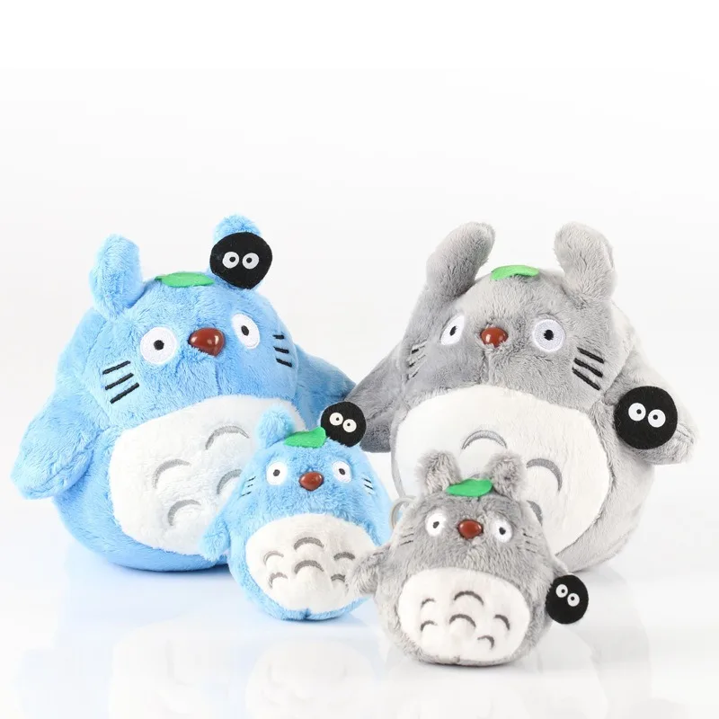 Linda muñeca Totoro de peluche lindo gato de peluche muñeca de Anime japonés Totoro hoja de loto juguete para niños cumpleaños muñeca de regalo de Navidad
