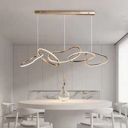 Nordic Chandeliers for Dining Room Lustre Pendant Lights Hanging Lamps for Ceiling Light Fixture Indoor Ring Lighting