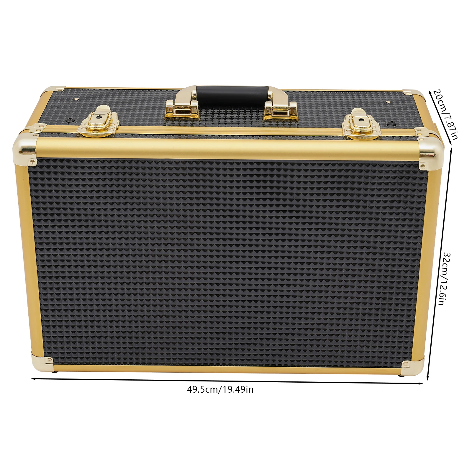 صندوق أدوات الحلاق 19.49 * 12.6 * 7.87 بوصة حقيبة حمل لتخزين الحلاق مع أقفال ومفاتيح