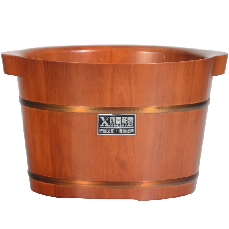 

Oak foot bath soaking bucket, wooden bucket, household wooden foot wash basin, wooden basin, massage foot therapy bucket, insula