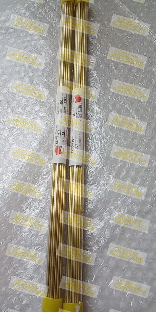 Brass tube,Drill pipe,Electrode tube,OD2.3 2.4 2.5 2.6 2.7mm,25PCS/Tube,single hole,L=400/500mm,electrode pipe for EDM drilling