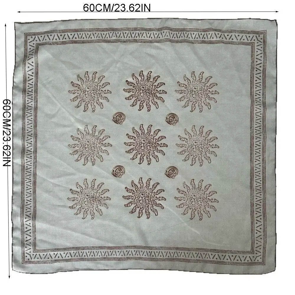 Retro Flower Square Headscarf Y2K Hip Hop Print Hair Scarf Hair Band Headband Punk Bandana Girls view 5