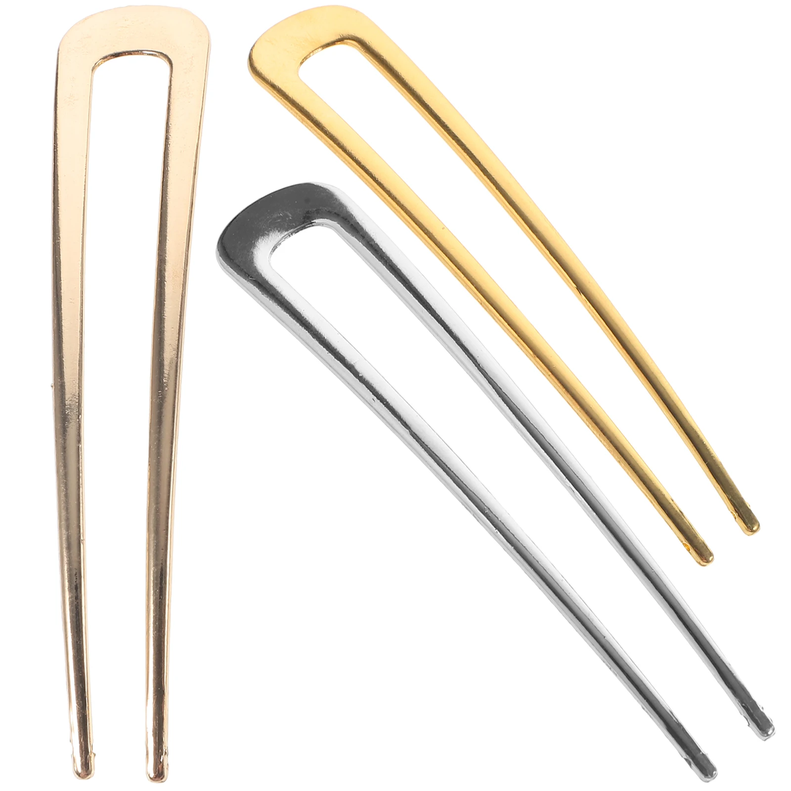 

3pcs Hairpins Metal French Pins Shaped Sticks Accessories Women Long Hair Buns Thick Hair Styling Tools Versatile