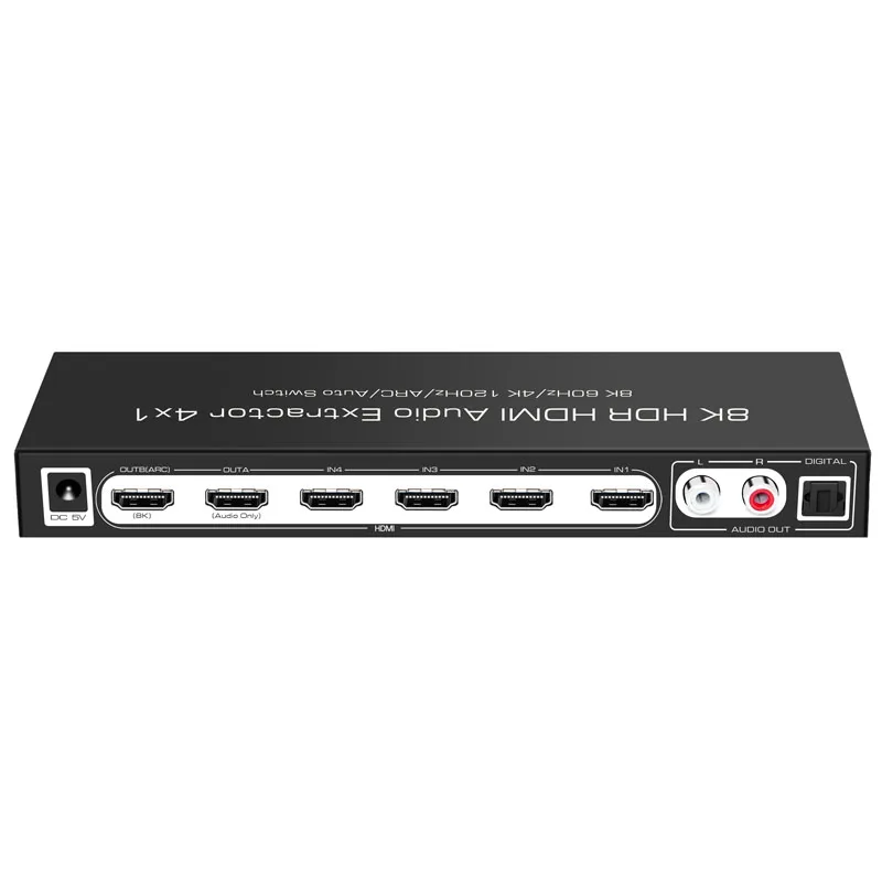 

H D M I 2.1 Версия 4x2 Out HD Switcher Независимый аудиоразветвитель 8K@60 Гц 4K@120 Гц