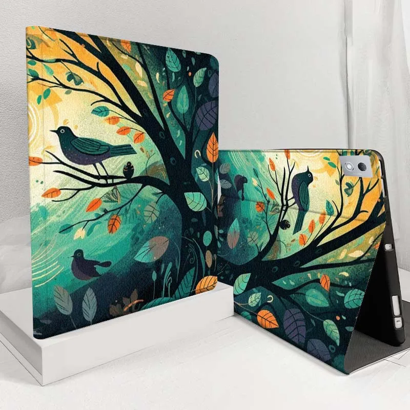 

Cartoon Forest Tree Pattern For Lenovo Pad Legion Xiaoxin Tab Y700 K10 M10 P11 3rd Pro GT Plus Gen 5G Tablet Case