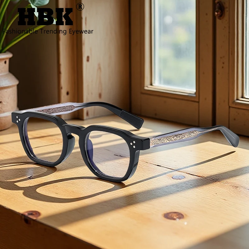 HBK Fashion Luxury sunglasses Frames Square Frames CP Core Insert Leg Women Anti Blue Light Computer Glasses Frames