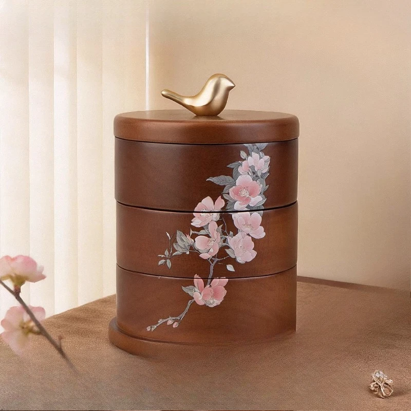 

Jewelry storage box, light luxury high-end rotating round.